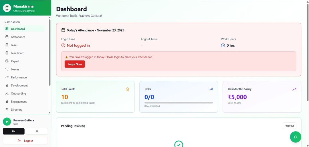 Manakirana Employee Management System
